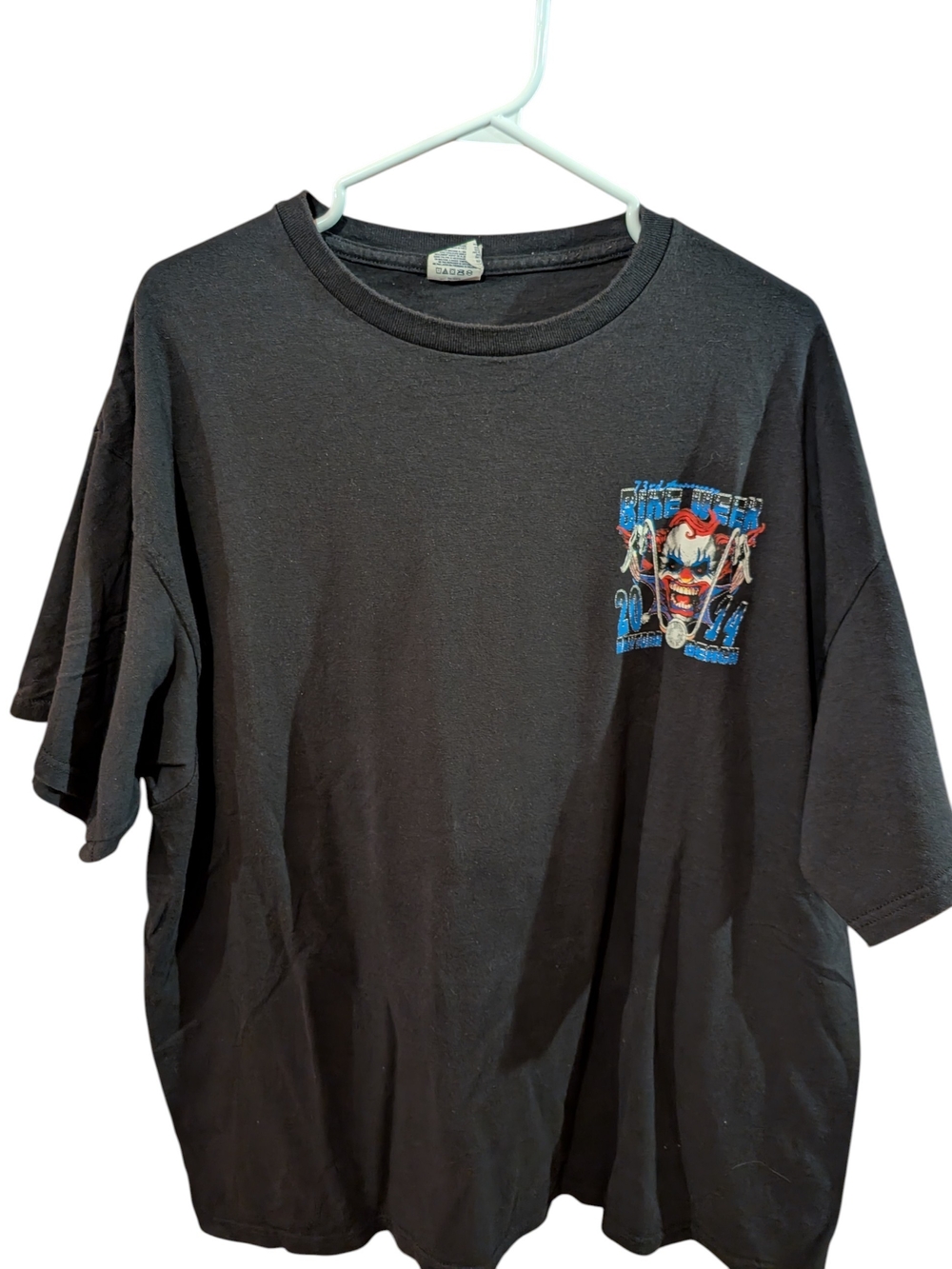 Vintage Bike Qeek Daytona 2014 Black Graphic Clown Tee - Unbranded